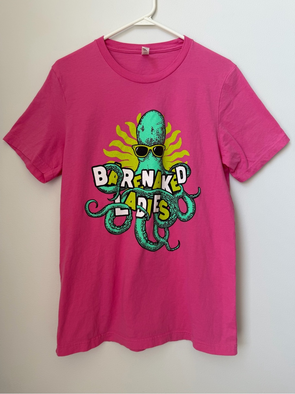Concert Octopus Graphic T-Shirt Pink “Bare Naked Ladies” Womens Medium